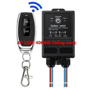 [CHỐNG NƯỚC ] Bộ điều khiển từ xa 220V công suất lớn 30A 3000w điện áp 220v -  công tắc điều khiển từ xa