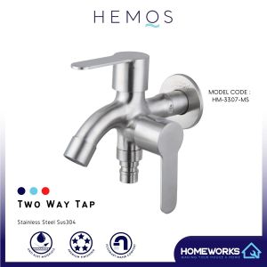HEMOS BATHROOM FAUCET STAINLESS STEEL SUS 304 TWO WAY TAP HM-3307