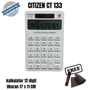 Kalkulator CT 133 Sekolah Kantor Kasir Warna Warni Pastel Milenial 12 Digit Check And Correct Replay
