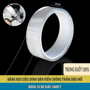 Băng Keo Dán Bồn Rửa Chén Trong Suốt Siêu Dính Hamart Ron Dán Góc Cạnh Tường Viền Bếp Chống Thấm Dầu Mỡ