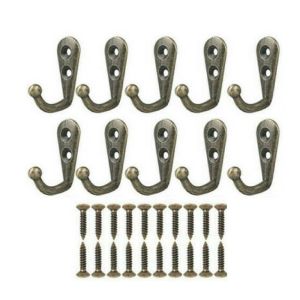 10pcs/set Metal Antique Clothes Hook Retro Single Needle Wall Hook /Bag /Hat/ Rack Home Accessories