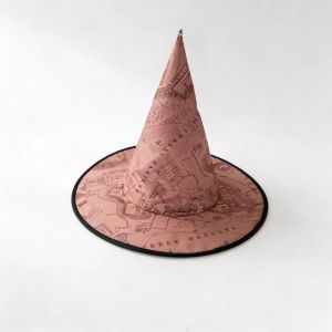 Halloween Party cosplay Witch hat lolita Witch hat prop velvet pleated wizard hat