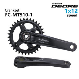 SHIMANO DEORE FC-MT510-1ข้อเหวี่ยง1X12 MT510จักรยานภูเขา MTB ความเร็ว170มม. 175มม. 32T 34T พร้อมตัวยึด MT501ด้านล่างอุปกรณ์จักรยานดั้งเดิม