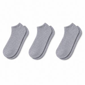 Men’s Low Cut Ankle Socks | Solid Color Casual Socks for Sneakers | Black White Grey Daily Wear