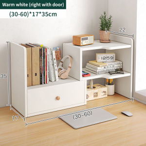 YONEZAWA Adjustable Wooden bookcase Bookrack modern simple bookcase bookshelf bookrack desktop organizer DIY
