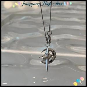 【Jumpping】 สร้อยคอจี้รูปดาวพระจันทร์สุดหรูสำหรับผู้หญิงสร้อยคอแบบโซ่คล้องคอแบบสุดเท่สายโซ่แบบกระดูกไหปลาร้าเครื่องประดับแฟชั่นสไตล์เกาหลีของขวัญสำหรับงานเลี้ยง