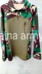 kaos bdu scuba spandex kaos tactical bdu t-shirt scuba spandex lengan panjang hijau loreng tn1 malvinas