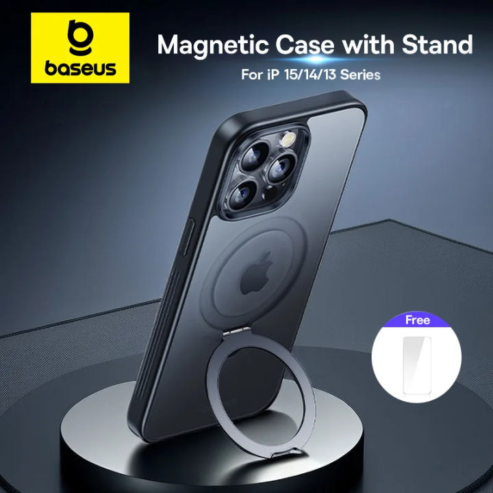 🥇 SG READY STOCK Baseus Magnetic Stand Case for iPhone 16 Pro Max 15 14 ...