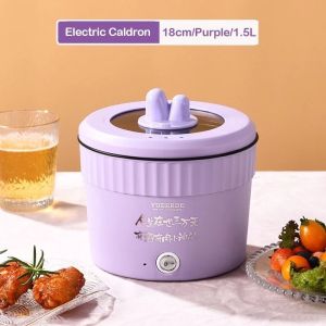 ✅[Ready Stock] 1.2L/1.5L Stainless steel mini rice cooker Portable multi-in-one pot instant noodles non-stick cooker