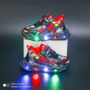 SENMA LED Shoes For Kids Boys Rubber Shoes With Light Korean Shoes Fashion Baby Shoes 1 To 5 Year Old