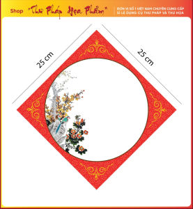 xấp 10 tờ giấy viết thư pháp vuông 25cm x 25cm thư pháp họa phẩm