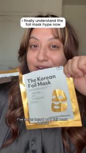 The Korean Foil Sheet Mask Insulating Face Mask for Deep Absorption NAD+ Collagen PDRN Firming Elasticity Moisturizing (30g x 4 sheets)