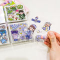 Stiker PET Seri GOTO MOMO Transparan Waterproof Aesthetic Scrapbook Jurnal 20 40 100 Lembar. Empat set gambar 25 lembar setiapnya, desain unik, tahan air, cocok untuk scrapbook dan jurnal.. 