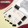 BINDER CLIP KENKO / Klip Binder Hitam / Klip Penjepit Kertas No 107 / 260 (1 pak isi 12 pcs). 