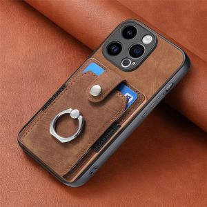 Retro Phone Case for Huawei Honor 90 X50i X40i X8B X8A X8 X7B X7A X7 X6A X6 Play 6C Magic 6 5 4 Pro Lite 5G Back Casing Finger Ring Stand Cards Holder Wallet Protective Cover