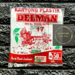 Kantong Plastik / Kresek Ramah Lingkungan DELMAN uk 17 - SNI