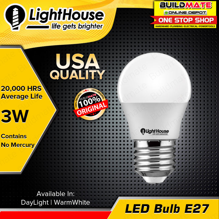 LIGHTHOUSE 3W LED Bulb E27 DAYLIGHT / WARM WHITE SOLD PER PIECE NO ...