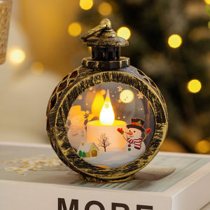 Christmas Flame Light Vintage Night Lights Night Santa Light Home Xmas Ornament Christmas Gift