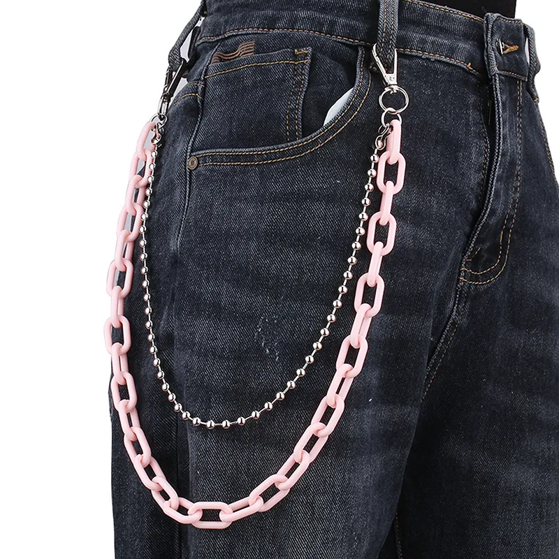 Waist Belt Belt Chain For Jeans LYM Removable Punk Waist Chain