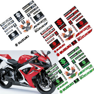A Set of Reflective Motorcycle Sticker Fuel Tank Emblem Motorcycle Body Decals For SUZUKI