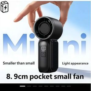 【BUY 1 TAKE 1】100 Speed Smallest Fan 4000mAh Turbo Electric Jet Handheld Portable Strong Wind Air Portable Mini Handheld Fan 3.5-inch 50000 RPM High-Speed Personal USB Rechargeable Outdoor Travel Camping Home Office School Fan