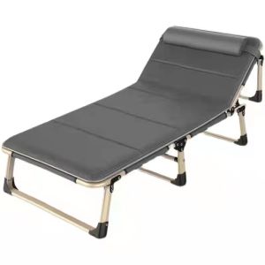 Folding Bed with Foam Reclining Chair Outdoor Adjustable Family Nap Bed Office With Backrest Folding Bed Portable Bed Mattress Load Bearing 200KG