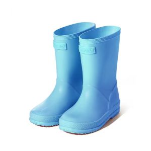 ZEEMIN 2023 New Childrens High Top Rain Shoes Boys And Girls Soft Bottom Non Slip Cover Foot Cotton Covered Rain shoes Water Shoes