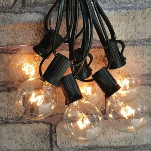 27 Bulbs/25FT G40 Bulbs Waterproof Outdoor Light String with Shatterproof Bulbs Heavy Duty Hanging Lights for Backyard Garden Porch Wedding Party