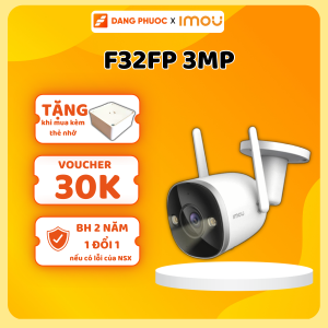 Camera Ngoài trời Imou F32FP siêu nét 3MP full hd camrea không dây ngoài trời có mic thu âm hồng ngoại ban đêm 30m báo động