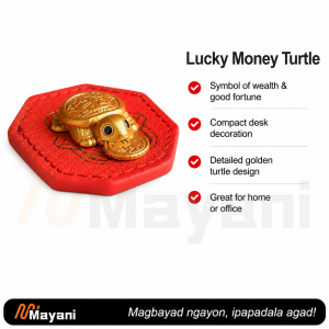【Lucky Wealth Decor】Golden Beetle Biting Money Golden Turtle Pendant Office Ornament
