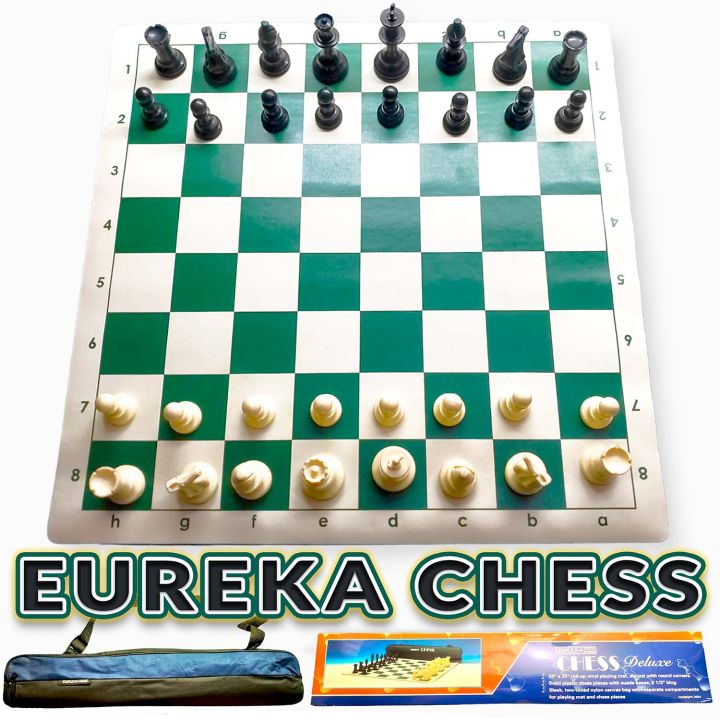 Eureka Chess Set Deluxe ORIGINAL TOURNAMENT size 20x20in! Vinyl Chess