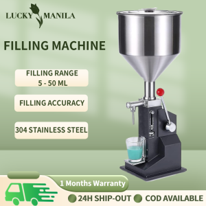 Manual 5-50ml Paste Filling Machine for Peanut Butter Edible Oil with Anti-Drip Nozzle and Food Grade Stainless Steel Construction