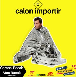 Selimut Darurat Bencana Pendaki Gunung Hiking Hipotermia Emergency Blanket Thermal Cepat Hangat