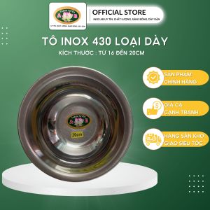 Tô inox 16cm - 18cm loại dày chất lượng sáng bóng bền đẹp phục vụ cho gia dình  quán ăn nhà hàng......