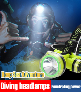 High Power Rechargeable Diving Headlamp LED Headlamp Induction Headlight Waterproof Work Light Head-mounted Lamp