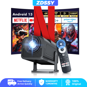 Zdssy Chất Lượng Cao Hy320Max Android 13 4K Bản địa 1080P Bản địa Mini Máy chiếu di động Với Wifi Bluetooth 20000Lumens máy chiếu thông minh Tự Động Keystone Hỗ trợ phim gia đình Máy chiếu ngoài trời