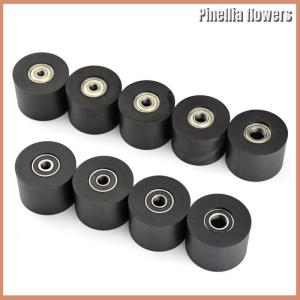 Pinellia flowers เครื่องทำหน้ากากกระดาษ PU ขนาดเส้นผ่าศูนย์กลาง30มม. ลูกกลิ้งล้อแบนลูกกลิ้งยาง