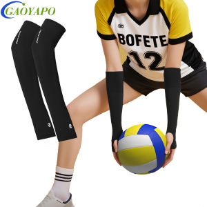 【NEW A 】GAOYAPO 1Pair Sports Volleyball Arm Sleeves for Girls Passing Forearm Sleeves with Protection Pads and Thumbhole for Youth Gym