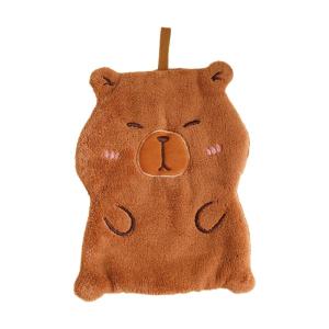 Dễ thương phim hoạt hình capybara khăn Polyester treo nonshedding khăn tắm thấm nước mạnh khăn nhỏ cho phòng tắm