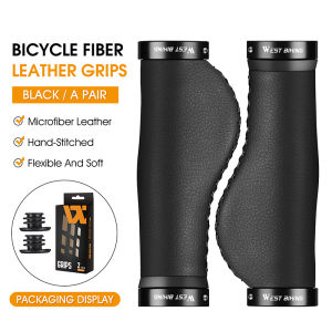 WEST BIKING Bọc Tay Lái Xe Đạp Bằng Da Mềm Bọc Tay Lái Xe Tay Ga Xe Đạp Leo Núi Thành Phố Khóa Nhôm Chống Trượt Đầu Tay Lái Xe Đạp Phụ Kiện Xe Đạp