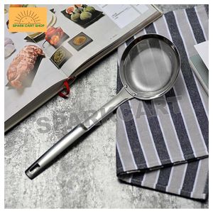 SPARKCART 1pcs Hot Pot Fat Filter Spoon Stainless Steel Spoon Fine Mesh Food Strainer