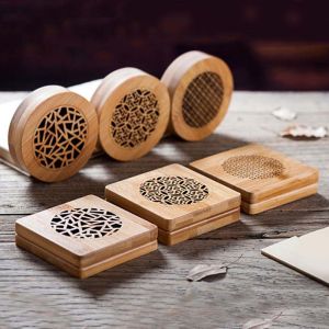 ADALIA Handmade Crafts Coils Incense Yoga Studio Hollow Carved Aromatherapy Ornament Incense Holder Home Decor Censer Ash Catcher