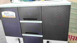 NEW ZOOEY SUPER RATTAN DUAL CABINET