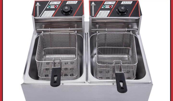 Commercial Deep Frye Dual Tank Electric Deep Fryer With Baskets