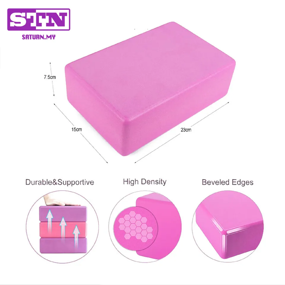 STN】EVA Foam Yoga Brick High-Density Yoga Block Set 7.5cm Gym Bricks Indoor  Sponge Rectangular Fitness Sports Exercise