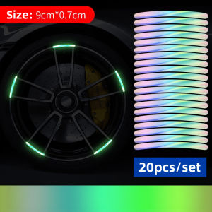 Buy 20 get 20 Wheel Reflective Sticker Decoration Strips Reflective Stickers For Electric Bicycles Motorcycles