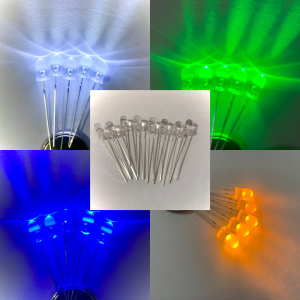 100 biji Led 5mm putih nyala hijau putih Orange biru