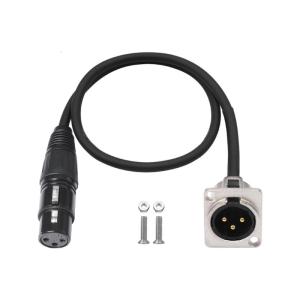 Xlrs Male To Female Panel Mount Adapter Audios Cord 3Pin Connectors For Professional Audios Studio DJ Setups