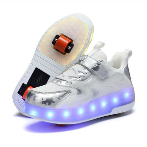 Factory Direct Sales Heelys   Four-Wheel Automatic Skates   Rollerskate   Shoes with Wheels   Student Skates