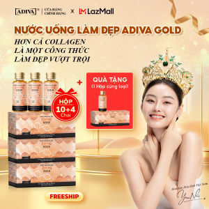 Combo 3 Hộp Nước Uống Làm Đẹp Collagen ADIVA Gold -Giúp Da Giảm Nếp Nhăn Và Chống Lão Hóa